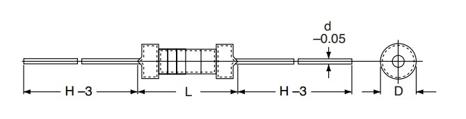 metal film resistor tech diagram