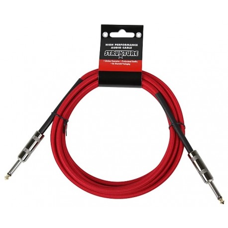Strukture Braided Instrument Cable - 10 Foot Red