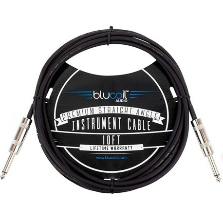 Blucoil 10ft Instrument Cable - Black