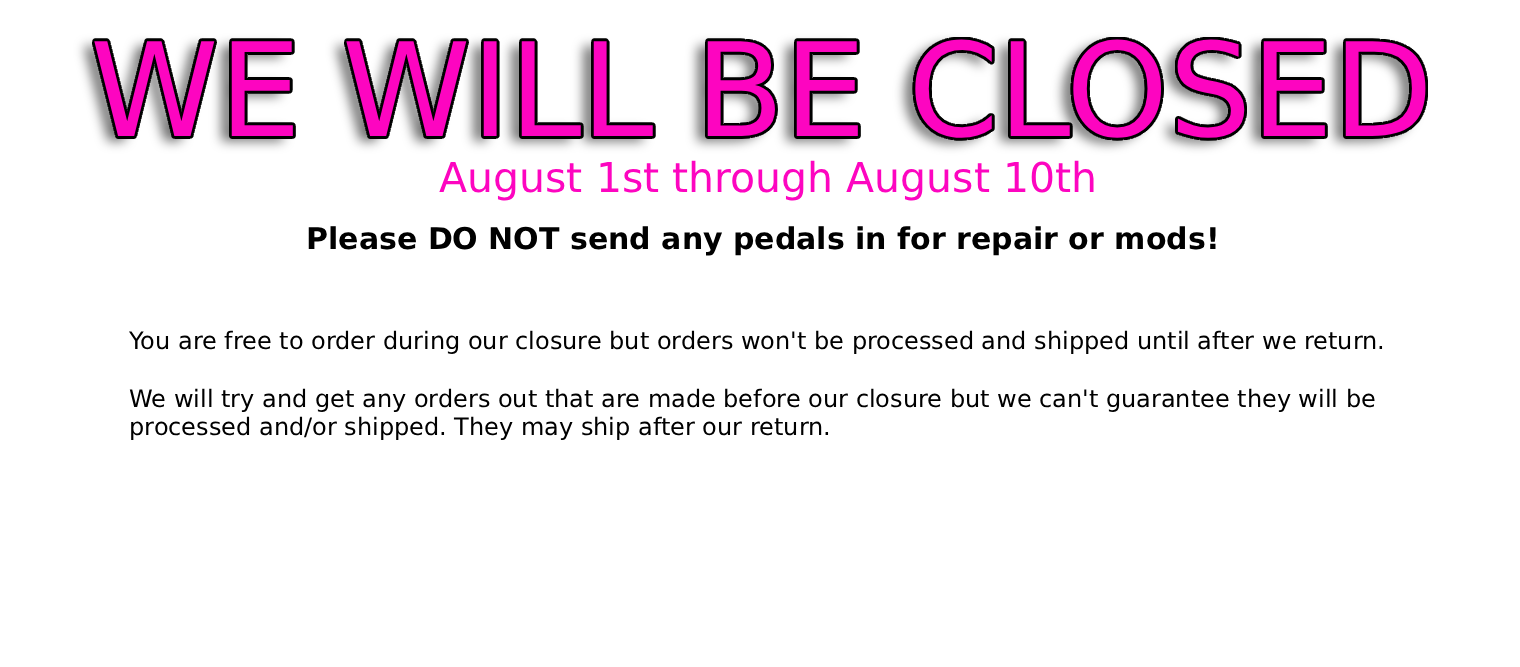 Shop will be closed